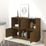 Aparador de madera maciza de pino marrón miel 110,35x35x80 cm de vidaXL, Aparadores - Ref: Foro24-814357, Precio: 88,62 €, De...