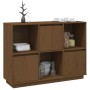 Aparador de madera maciza de pino marrón miel 110,35x35x80 cm de vidaXL, Aparadores - Ref: Foro24-814357, Precio: 89,61 €, De...