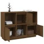 Aparador de madera maciza de pino marrón miel 110,35x35x80 cm de vidaXL, Aparadores - Ref: Foro24-814357, Precio: 88,62 €, De...