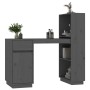 Escritorio de madera maciza de pino gris 110x53x117 cm de vidaXL, Escritorios - Ref: Foro24-814511, Precio: 205,91 €, Descuen...