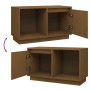 Mueble de TV madera maciza de pino marrón miel 74x35x44 cm de vidaXL, Muebles TV - Ref: Foro24-814337, Precio: 45,99 €, Descu...