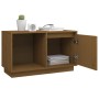Mueble de TV madera maciza de pino marrón miel 74x35x44 cm de vidaXL, Muebles TV - Ref: Foro24-814337, Precio: 45,99 €, Descu...