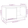 Mueble de TV madera maciza de pino marrón miel 74x35x44 cm de vidaXL, Muebles TV - Ref: Foro24-814337, Precio: 45,99 €, Descu...