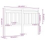 Cabecero de cama madera maciza de pino marrón miel 126x4x100 cm de vidaXL, Cabeceros y pies de cama - Ref: Foro24-814087, Pre...