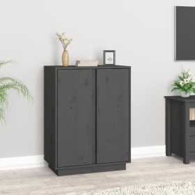 Aparador de madera maciza de pino gris 60x35x80 cm de vidaXL, Aparadores - Ref: Foro24-814491, Precio: 90,76 €, Descuento: %
