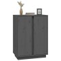 Aparador de madera maciza de pino gris 60x35x80 cm de vidaXL, Aparadores - Ref: Foro24-814491, Precio: 90,76 €, Descuento: %