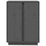 Aparador de madera maciza de pino gris 60x35x80 cm de vidaXL, Aparadores - Ref: Foro24-814491, Precio: 90,76 €, Descuento: %