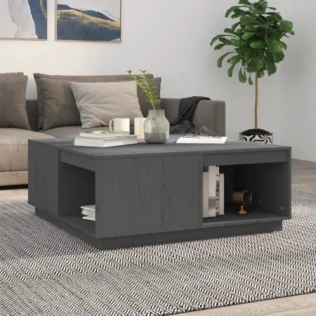 Mesa de centro madera maciza de pino gris 100x101x40,5 cm de vidaXL, Mesas de centro - Ref: Foro24-814521, Precio: 187,50 €, ...