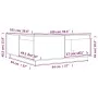 Mesa de centro madera maciza de pino gris 100x101x40,5 cm de vidaXL, Mesas de centro - Ref: Foro24-814521, Precio: 187,50 €, ...