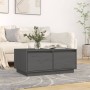 Mesa de centro madera maciza de pino gris 80x50x35 cm de vidaXL, Mesas de centro - Ref: Foro24-814441, Precio: 77,92 €, Descu...