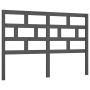 Cabecero de cama madera maciza de pino gris 126x4x100 cm de vidaXL, Cabeceros y pies de cama - Ref: Foro24-814186, Precio: 54...
