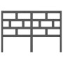 Cabecero de cama madera maciza de pino gris 126x4x100 cm de vidaXL, Cabeceros y pies de cama - Ref: Foro24-814186, Precio: 54...