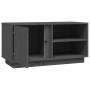 Mueble de TV madera maciza de pino gris 80x35x40,5 cm de vidaXL, Muebles TV - Ref: Foro24-814466, Precio: 63,44 €, Descuento: %