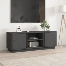 Mueble de TV madera maciza de pino gris 110x35x40,5 cm de vidaXL, Muebles TV - Ref: Foro24-814476, Precio: 66,99 €, Descuento: %
