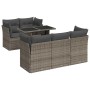 Set de muebles de jardín 6 pzas y cojines ratán sintético gris en Conjuntos de jardín | Comprar online en Foru.es