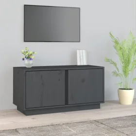 Mueble de TV madera maciza de pino gris 80x35x40,5 cm de vidaXL, Muebles TV - Ref: Foro24-814471, Precio: 62,45 €, Descuento: %