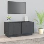 Mueble de TV madera maciza de pino gris 80x35x40,5 cm de vidaXL, Muebles TV - Ref: Foro24-814471, Precio: 63,11 €, Descuento: %