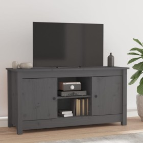 Mueble de TV de madera maciza de pino gris 103x36,5x52 cm de vidaXL, Muebles TV - Ref: Foro24-814586, Precio: 88,34 €, Descue...