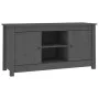 Mueble de TV de madera maciza de pino gris 103x36,5x52 cm de vidaXL, Muebles TV - Ref: Foro24-814586, Precio: 87,37 €, Descue...