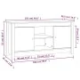 Mueble de TV de madera maciza de pino gris 103x36,5x52 cm de vidaXL, Muebles TV - Ref: Foro24-814586, Precio: 87,37 €, Descue...