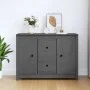 Aparador de madera maciza de pino gris 100x35x74 cm de vidaXL, Aparadores - Ref: Foro24-814566, Precio: 155,06 €, Descuento: %