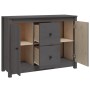 Aparador de madera maciza de pino gris 100x35x74 cm de vidaXL, Aparadores - Ref: Foro24-814566, Precio: 157,09 €, Descuento: %