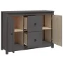Aparador de madera maciza de pino gris 100x35x74 cm de vidaXL, Aparadores - Ref: Foro24-814566, Precio: 155,06 €, Descuento: %