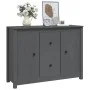 Aparador de madera maciza de pino gris 100x35x74 cm de vidaXL, Aparadores - Ref: Foro24-814566, Precio: 155,06 €, Descuento: %