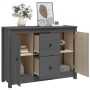 Aparador de madera maciza de pino gris 100x35x74 cm de vidaXL, Aparadores - Ref: Foro24-814566, Precio: 157,09 €, Descuento: %