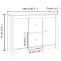 Aparador de madera maciza de pino gris 100x35x74 cm de vidaXL, Aparadores - Ref: Foro24-814566, Precio: 155,06 €, Descuento: %