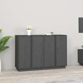 Solid gray pine wood sideboard 120x35x80 cm by vidaXL, Sideboards - Ref: Foro24-814496, Price: 151,09 €, Discount: %