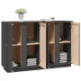 Aparador de madera maciza de pino gris 120x35x80 cm de vidaXL, Aparadores - Ref: Foro24-814496, Precio: 151,09 €, Descuento: %
