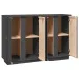 Aparador de madera maciza de pino gris 120x35x80 cm de vidaXL, Aparadores - Ref: Foro24-814496, Precio: 151,09 €, Descuento: %