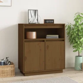 Honey brown solid pine wood sideboard 70x34x80 cm by vidaXL, Sideboards - Ref: Foro24-814387, Price: 77,92 €, Discount: %
