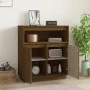 Aparador de madera maciza de pino marrón miel 70x34x80 cm de vidaXL, Aparadores - Ref: Foro24-814387, Precio: 77,92 €, Descue...