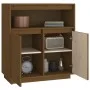 Aparador de madera maciza de pino marrón miel 70x34x80 cm de vidaXL, Aparadores - Ref: Foro24-814387, Precio: 77,92 €, Descue...