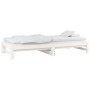 Sofá cama extraíble madera maciza de pino blanco 2x(90x200) cm de vidaXL, Camas y somieres - Ref: Foro24-820428, Precio: 124,...
