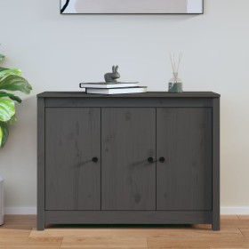 Aparador de madera maciza de pino gris 100x35x74 cm de vidaXL, Aparadores - Ref: Foro24-814561, Precio: 140,35 €, Descuento: %