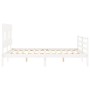 Estructura de cama con cabecero madera maciza blanco 160x200 cm de vidaXL, Camas y somieres - Ref: Foro24-3195167, Precio: 14...