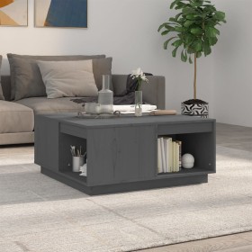 Mesa de centro de madera maciza de pino gris 80x81x36,5 cm de vidaXL, Mesas de centro - Ref: Foro24-814526, Precio: 108,78 €,...