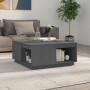 Mesa de centro de madera maciza de pino gris 80x81x36,5 cm de vidaXL, Mesas de centro - Ref: Foro24-814526, Precio: 108,78 €,...