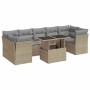 Set de sofás de jardín y cojines 8 piezas ratán sintético beige en Conjuntos de jardín | Comprar online en Foru.es