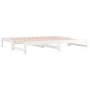 Sofá cama extraíble madera maciza de pino blanco 2x(90x200) cm de vidaXL, Camas y somieres - Ref: Foro24-820428, Precio: 124,...