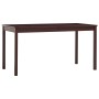 Mesa de comedor de madera de pino marrón oscuro 140x70x73 cm en Mesas de comedor | Comprar online en Foru.es