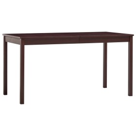 Mesa de comedor de madera de pino marrón oscuro 140x70x73 cm en Mesas de comedor | Comprar online en Foru.es