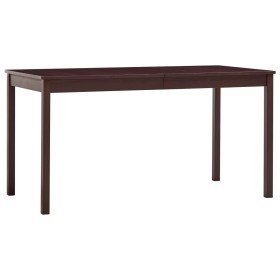 Mesa de comedor de madera de pino marrón oscuro 140x70x73 cm en Mesas de comedor | Comprar online en Foru.es