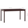 Mesa de comedor de madera de pino marrón oscuro 140x70x73 cm en Mesas de comedor | Comprar online en Foru.es