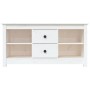 Mueble para TV de madera maciza de pino blanco 103x36,5x52 cm de vidaXL, Muebles TV - Ref: Foro24-814570, Precio: 106,58 €, D...