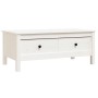 Mesa de centro de madera maciza de pino blanco 100x50x40 cm de vidaXL, Mesas de centro - Ref: Foro24-814605, Precio: 127,06 €...