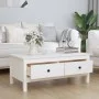 Solid white pine wood coffee table 100x50x40 cm by vidaXL, Coffee table - Ref: Foro24-814605, Price: 122,03 €, Discount: %
